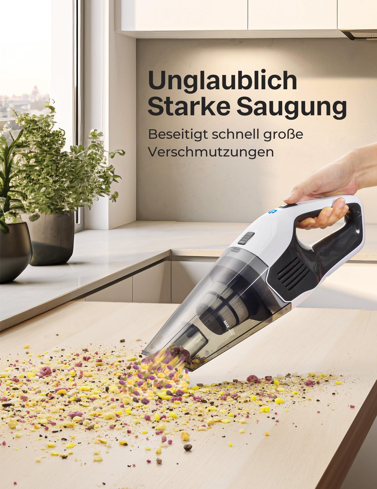 Kabelloser Handstaubsauger Akku